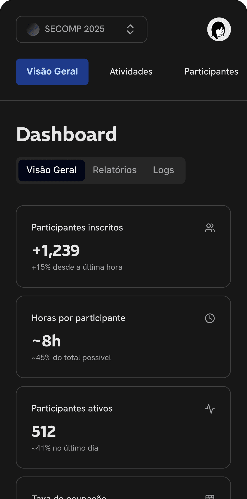 Dashboard mobile